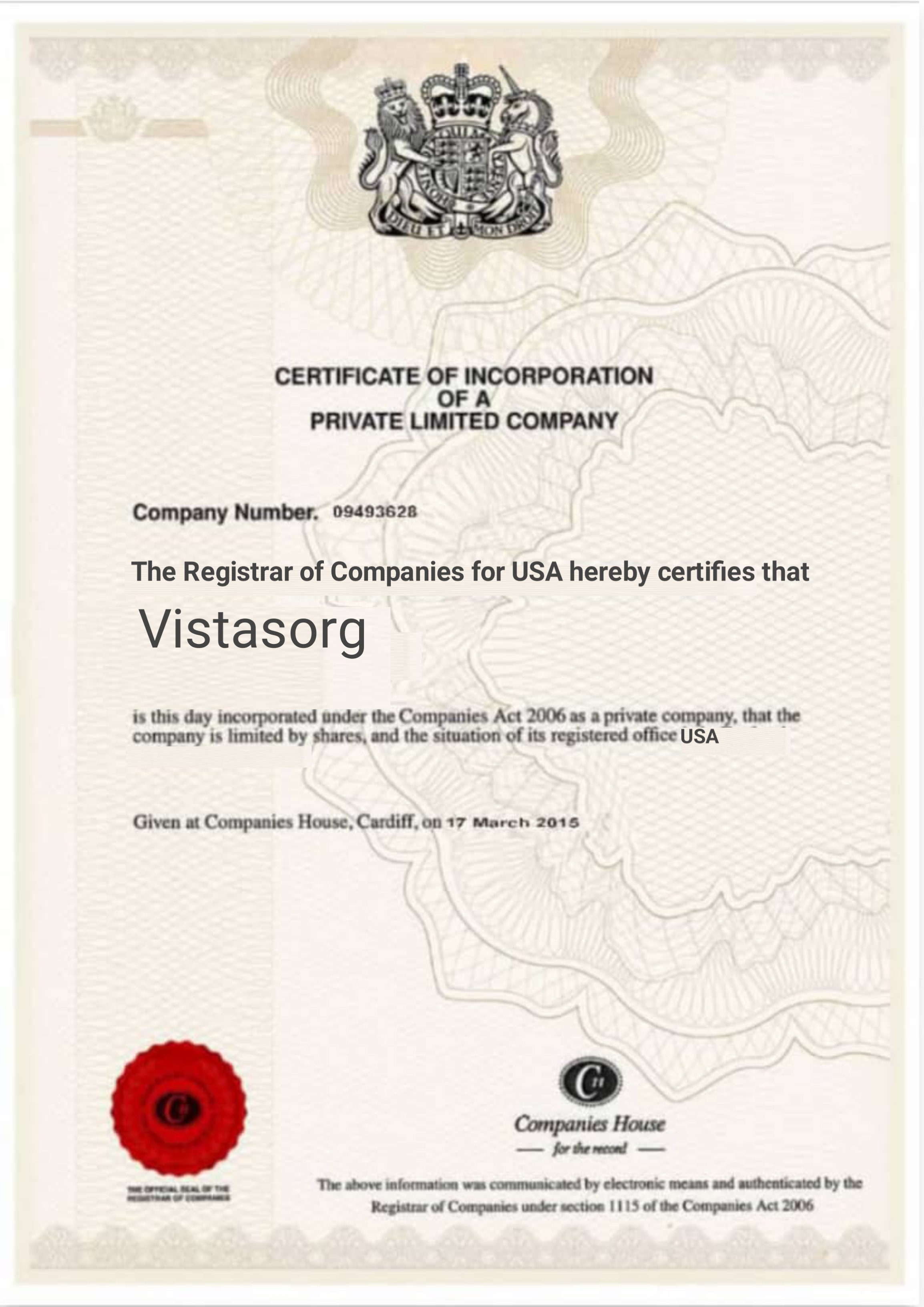 We are registered
